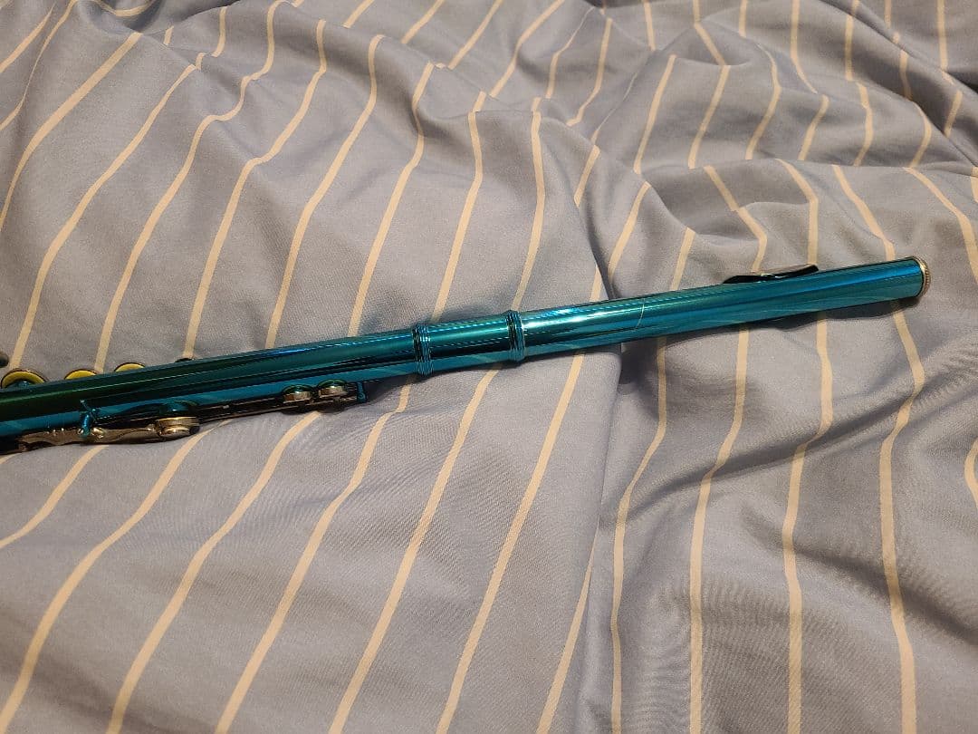 Eastar フルート本体 ケース付き メタリックブルー