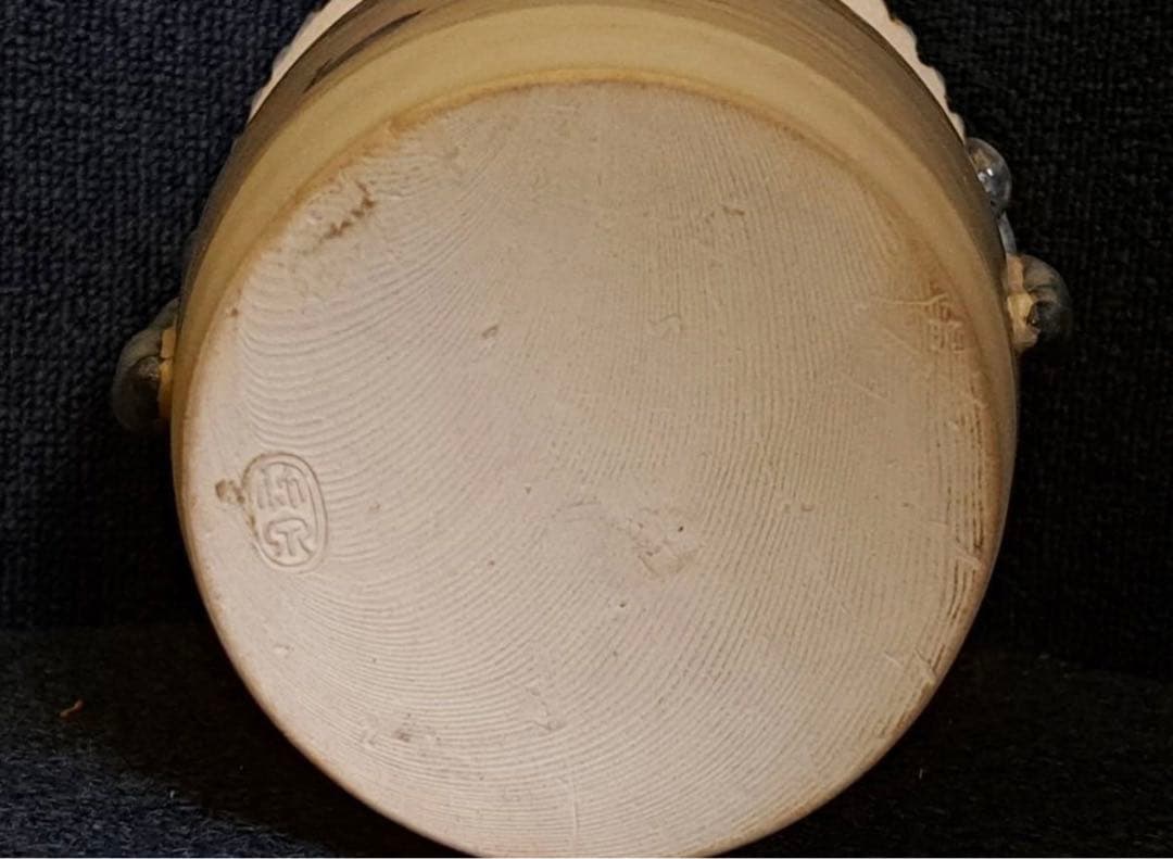 京焼名工 二代 三浦竹泉 倣仁清○柳画 水指 茶道具 共箱 篩月庵 平安竹泉