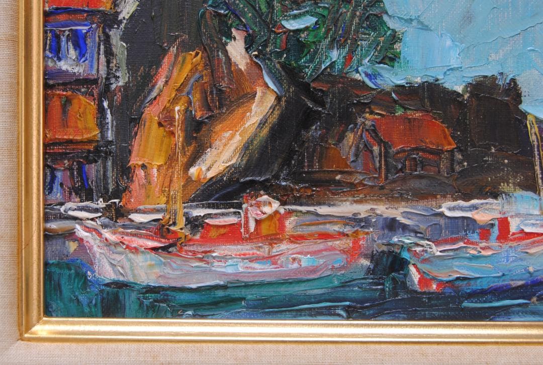 山田新一 イドラ にて 油彩画 油絵 風景画 ギリシャ エーゲ海 師: 藤島武二