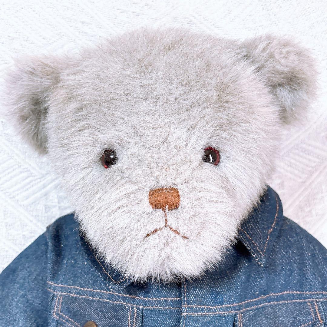 テディベア 久月 コピポット くま ぬいぐるみ 昭和 平成レトロ レア デニム