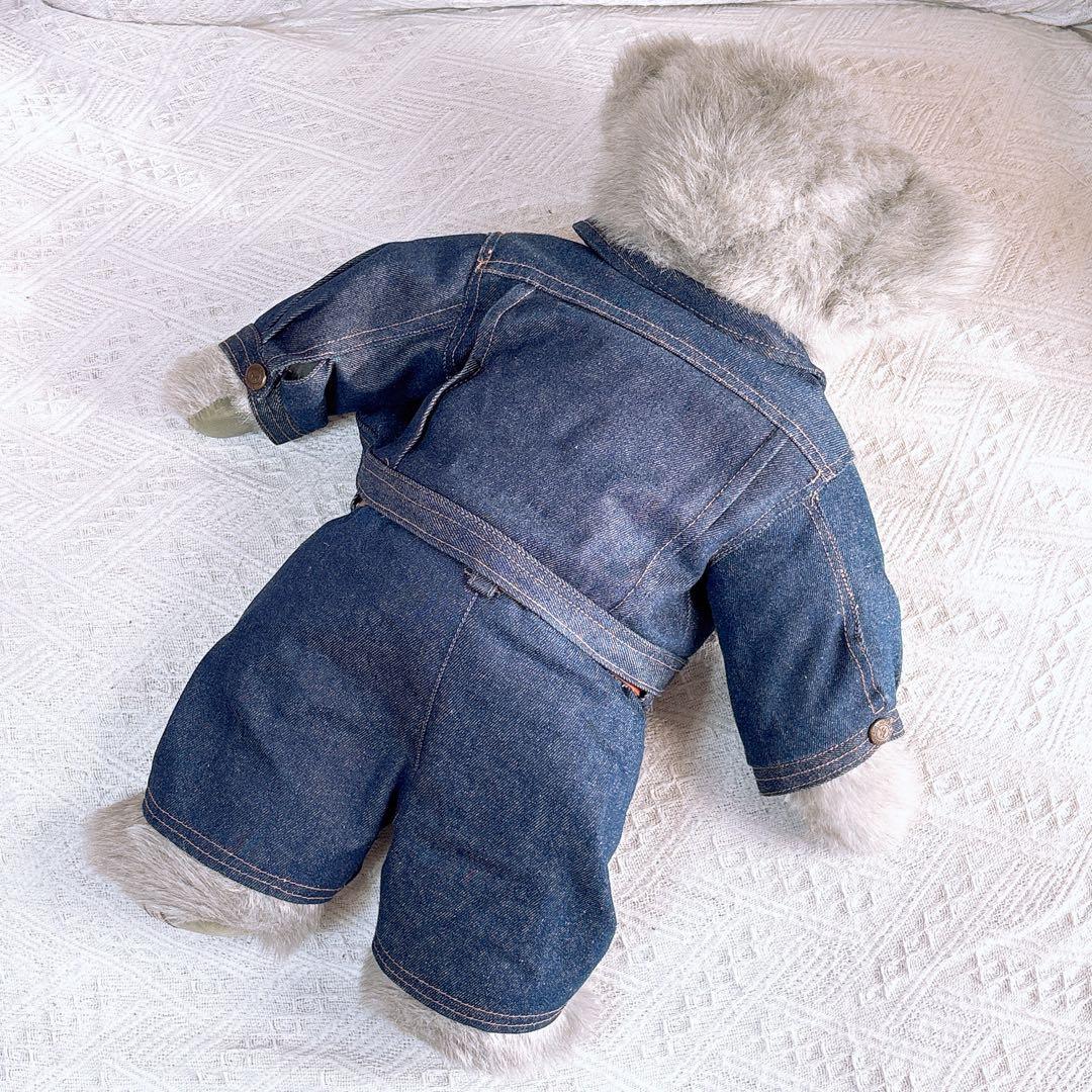 テディベア 久月 コピポット くま ぬいぐるみ 昭和 平成レトロ レア デニム