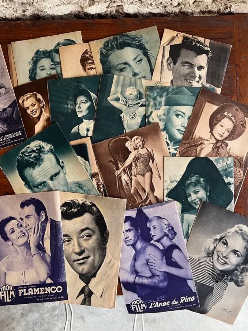 ◆フランスビンテージB希少映画シネマ雑誌monfilm紙ものスター俳優女優パンフ