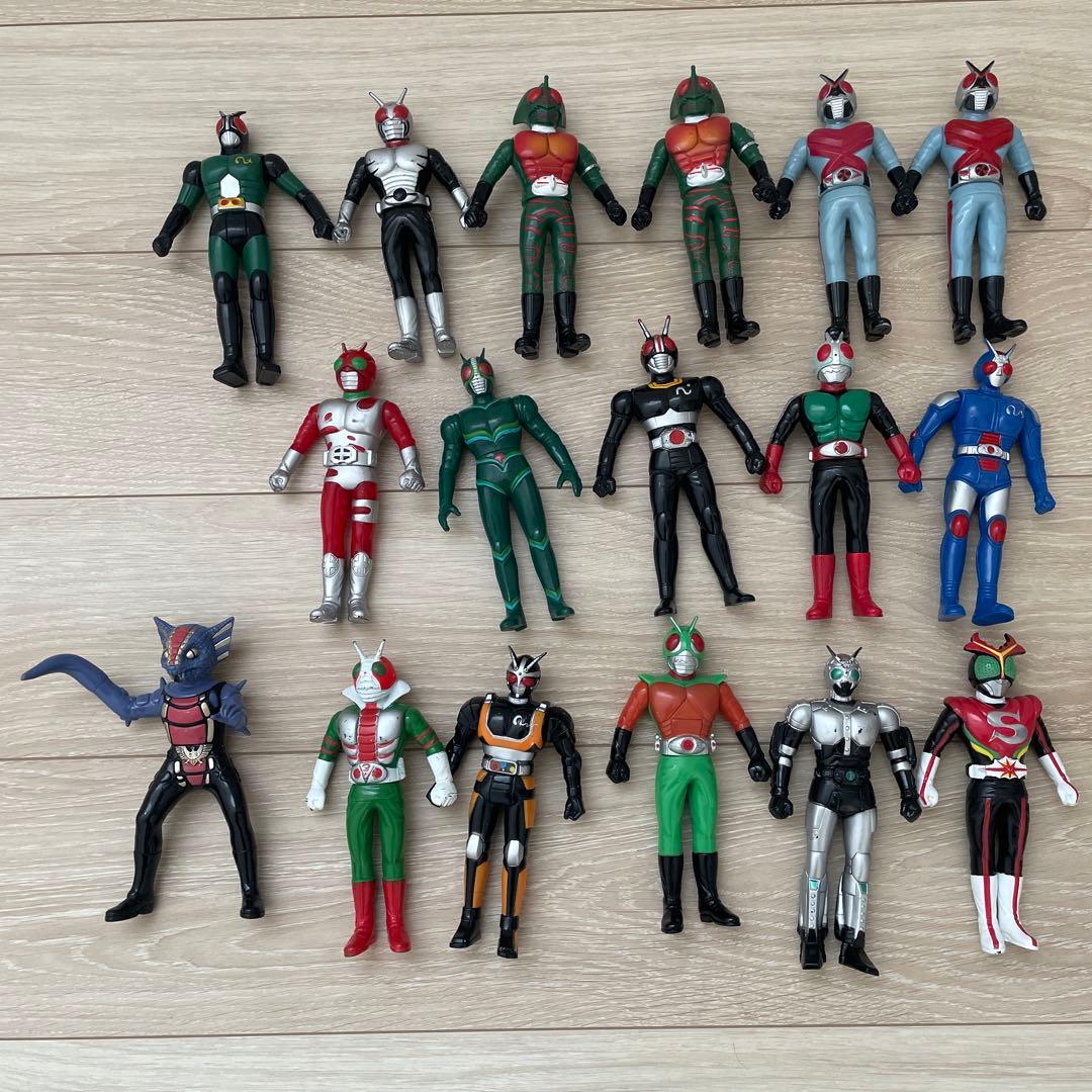 仮面ライダー　ソフビ　当時物　まとめ売り