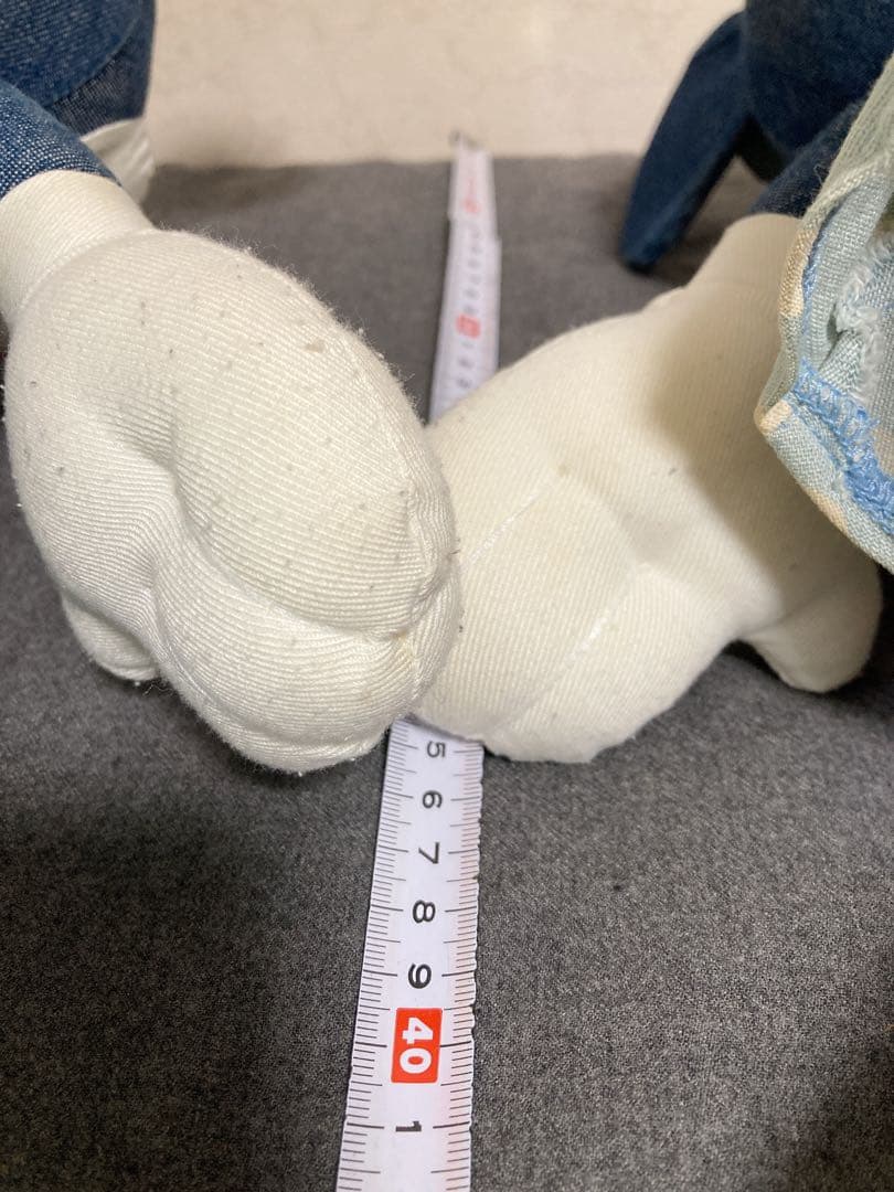 ヴィンテージ　非売品　ミッキー ミニー ぬいぐるみ デニム風 約40cm