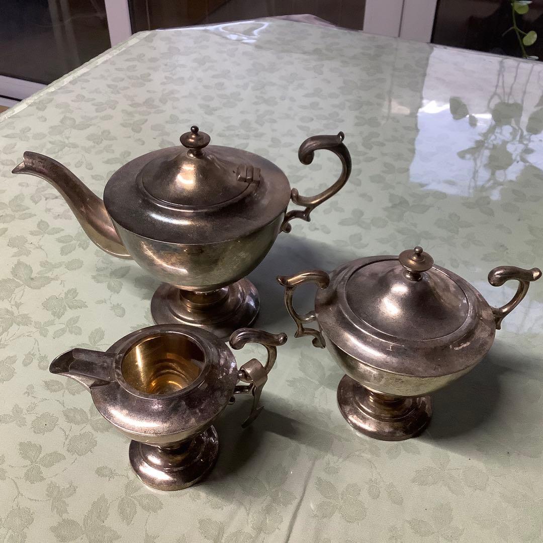 クラシック洋式銀鍍金ティーセット