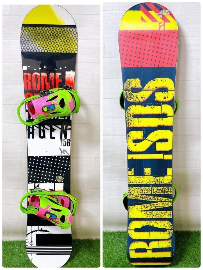 8【メンズ3点】初心者推薦　ROME 156cm FLUX M スノボ