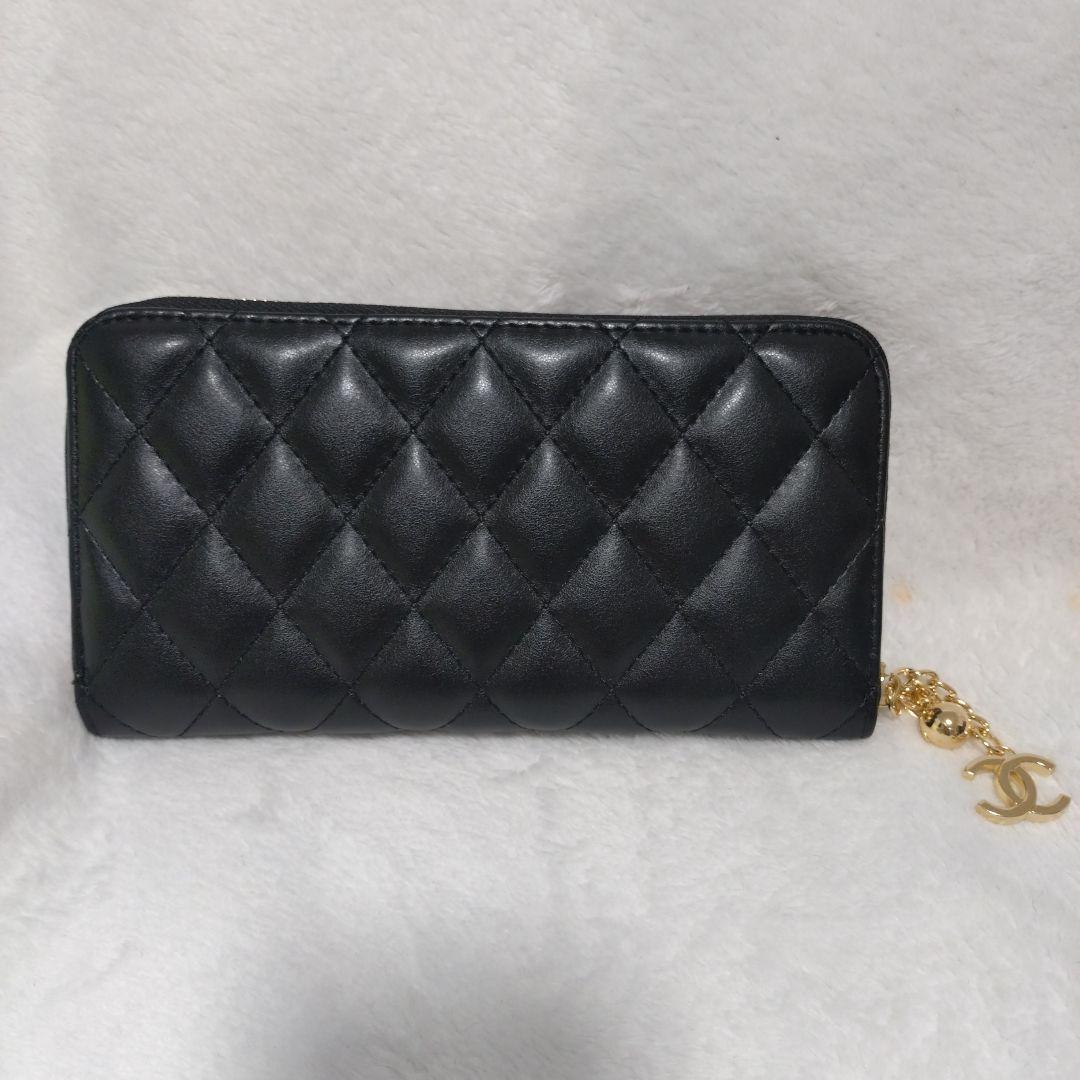 栗*様 【新品·未使用】ノベルティブラック キルティング 長財布