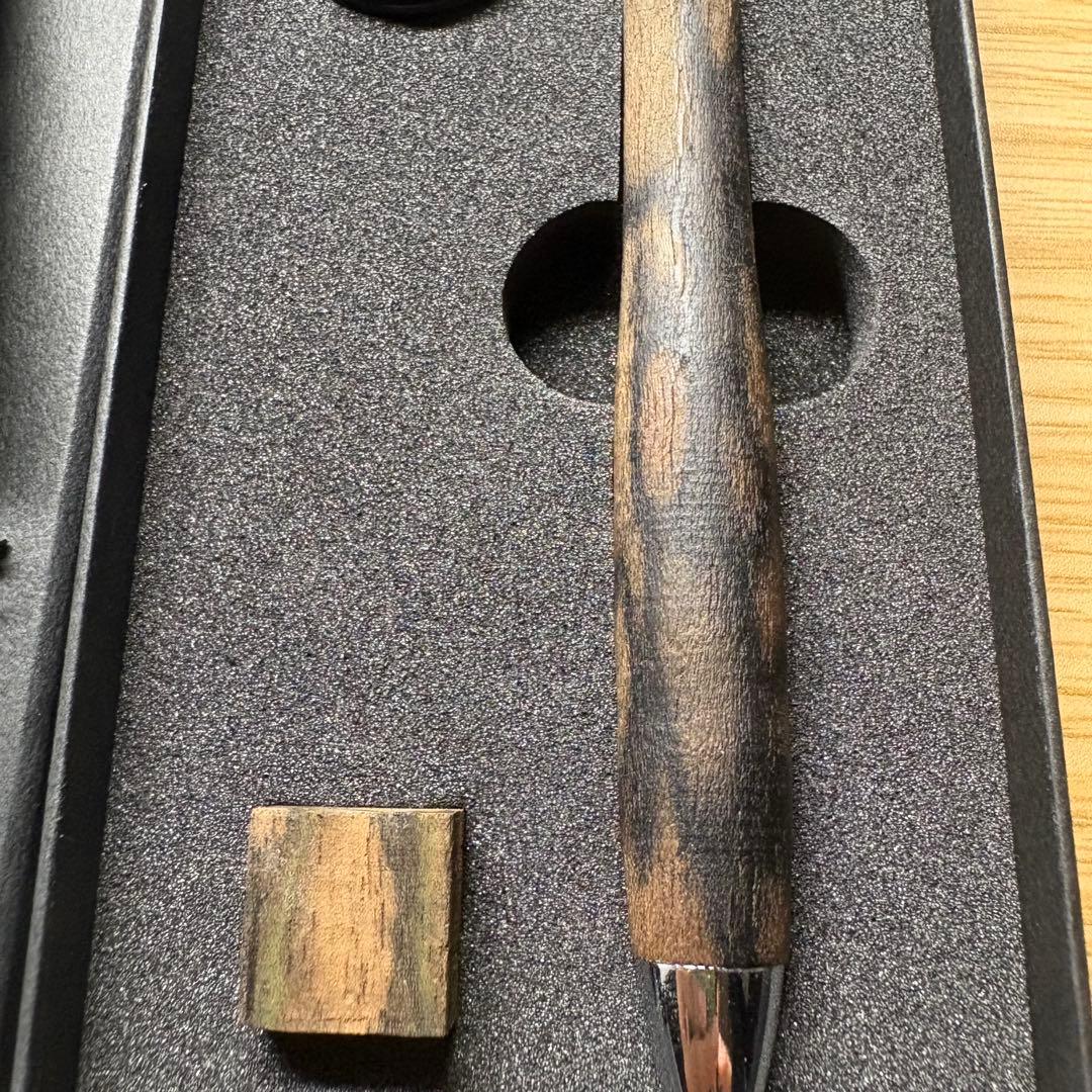 ✨️極美品✨ こぶた工房 極上黒柿孔雀杢 無研磨0.5mm 定価28000円