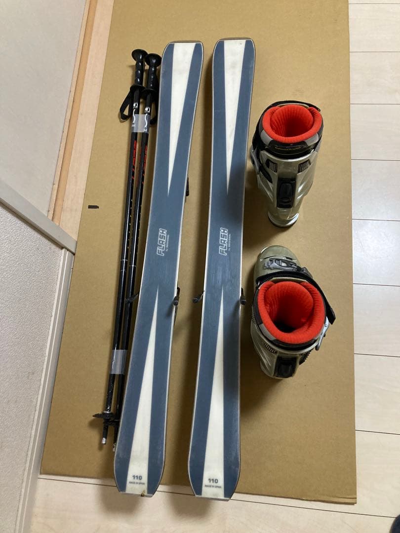 ROSSIGNOL ショートスキー110cmブーツ24cmストック95cm