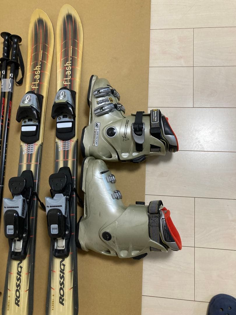 ROSSIGNOL ショートスキー110cmブーツ24cmストック95cm