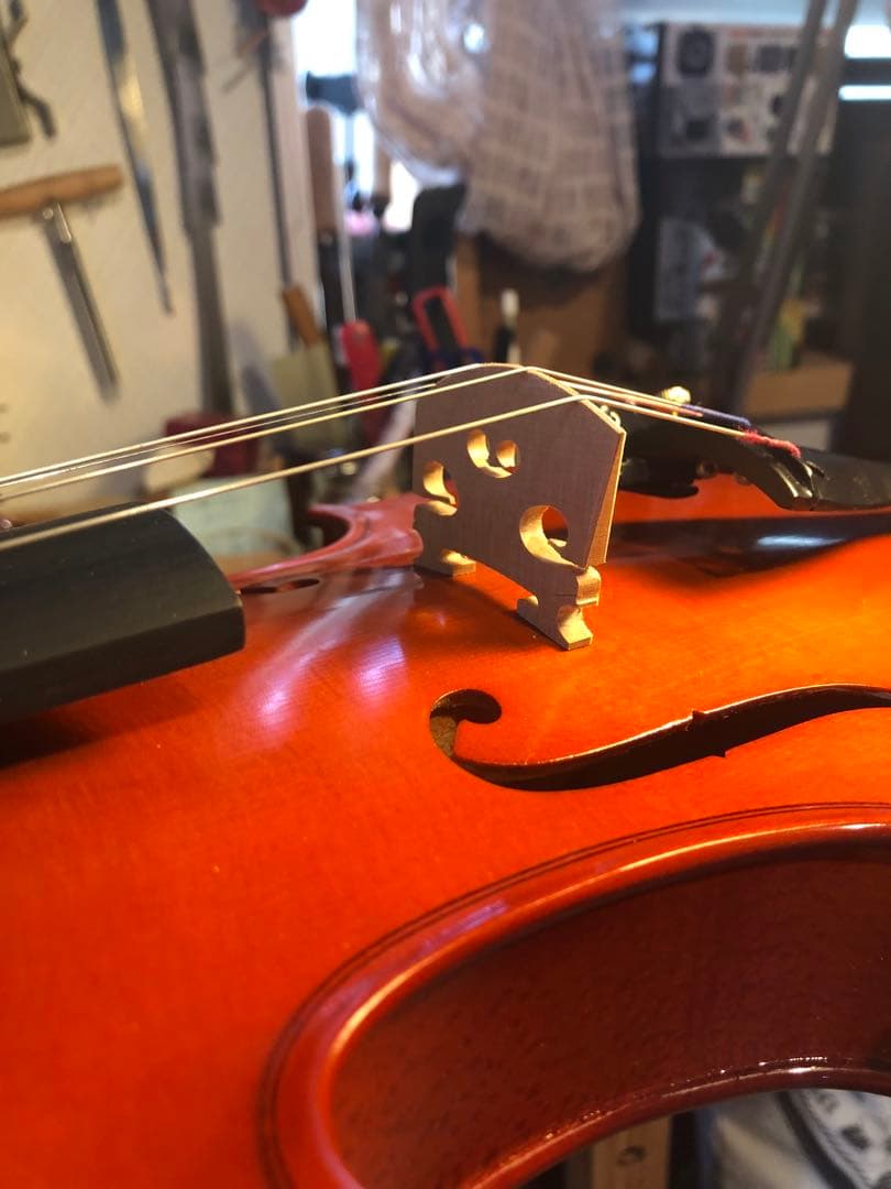 【駒&魂柱新調済】ノーラベル　中古バイオリン 4/4 美品　コンディション良好