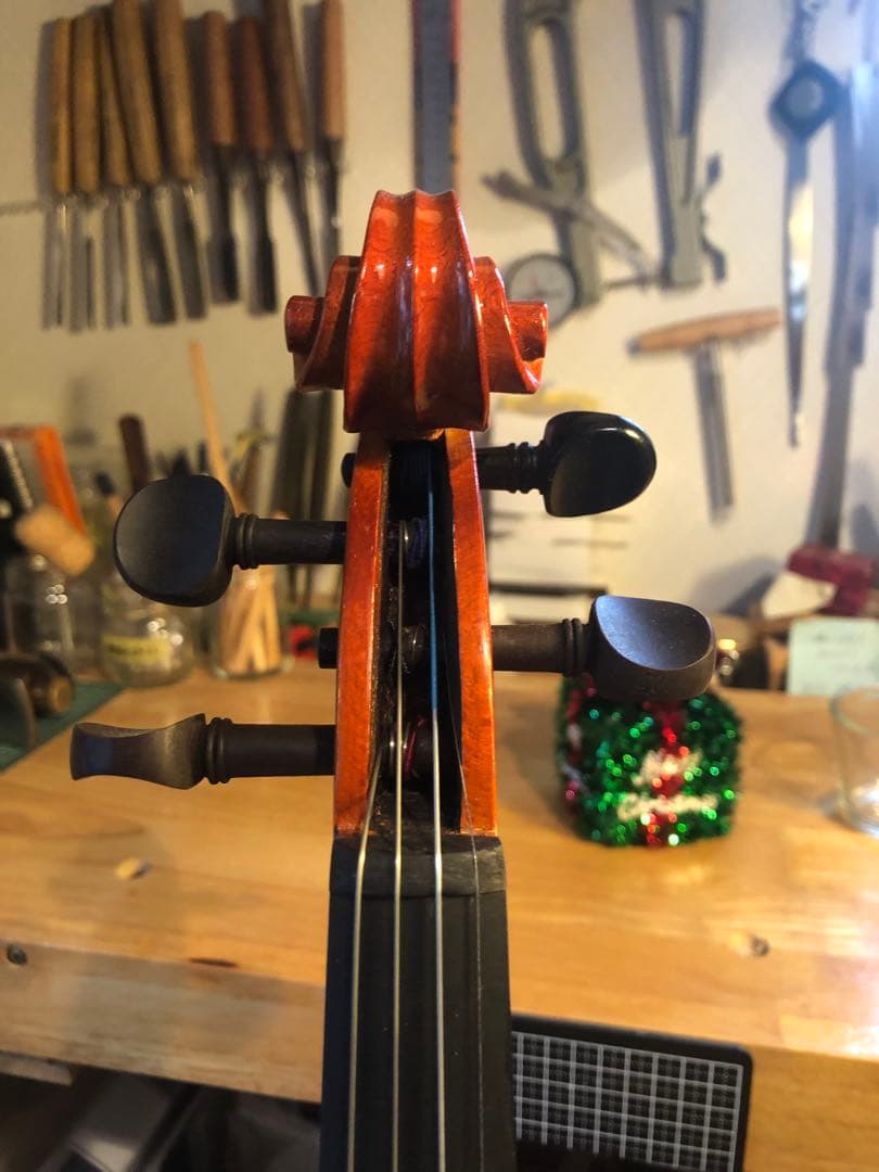 【駒&魂柱新調済】ノーラベル　中古バイオリン 4/4 美品　コンディション良好