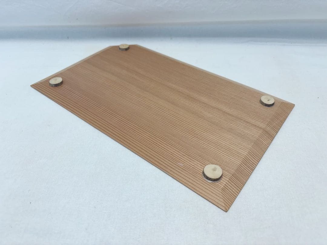 未使用 茶道具 杉 隅切 銀杏 銘々皿 五客揃 四足付 菓子器 菓子皿