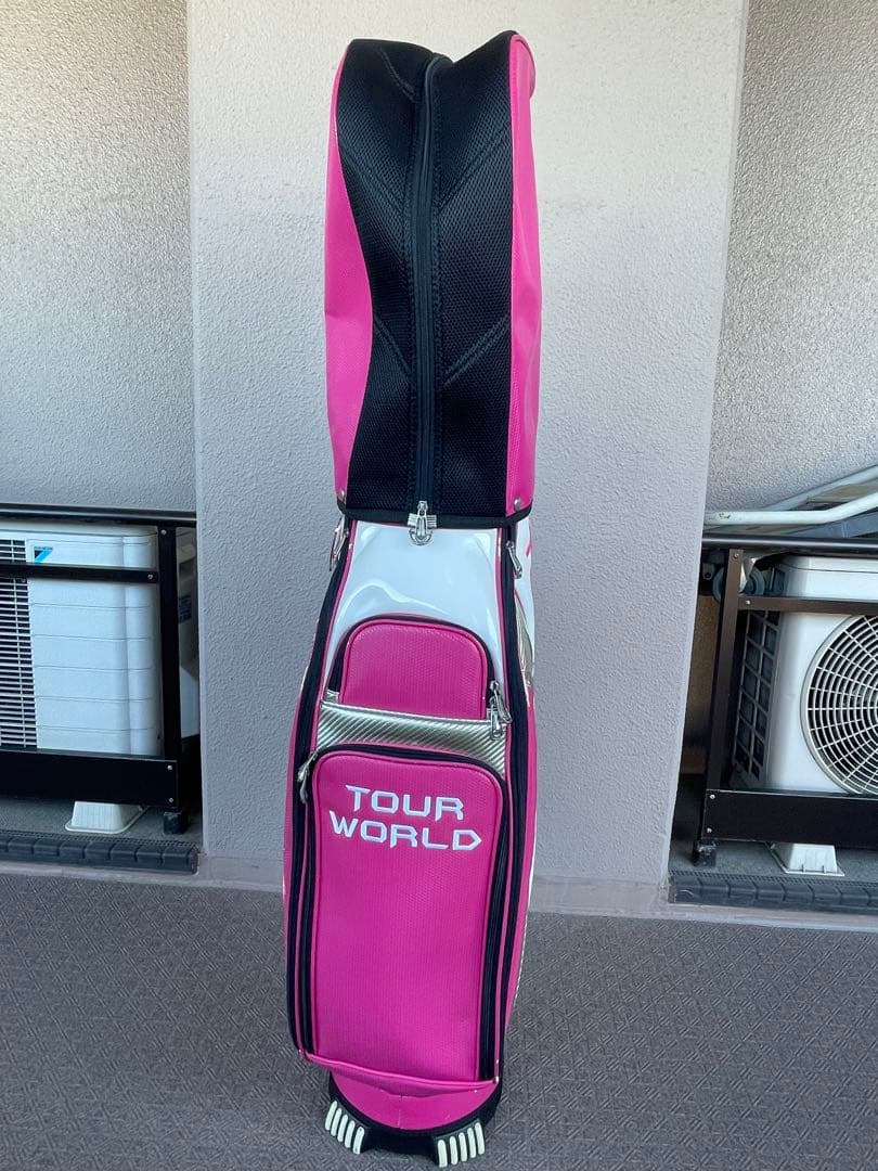 HONMA TEAM TOUR WORLD キャディバッグ ピンク.白