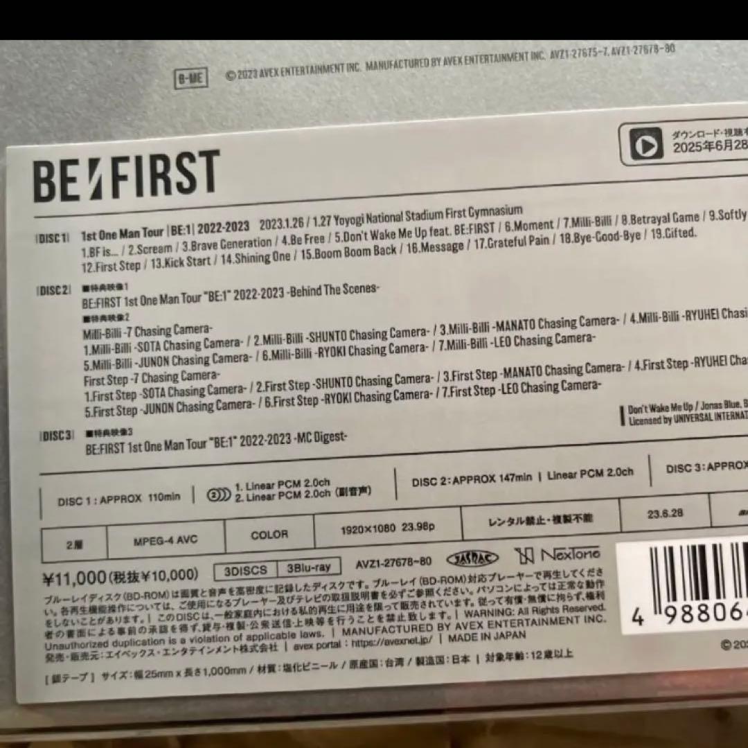 ミュージシャン BE:FIRST 1stOne Man Tour Blu-ray