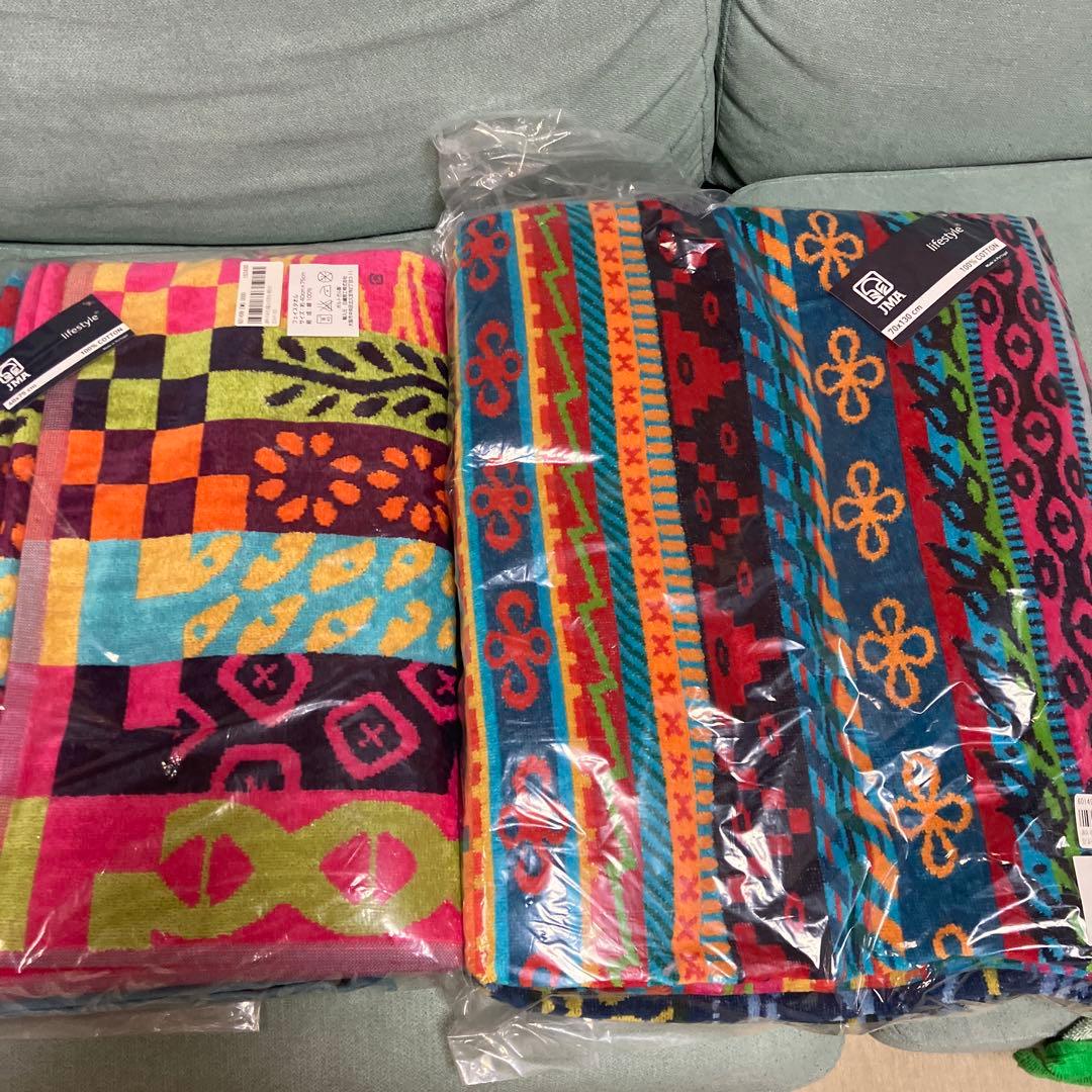 JAMポルトガル製バスタオル2枚、フェイスタオル4枚