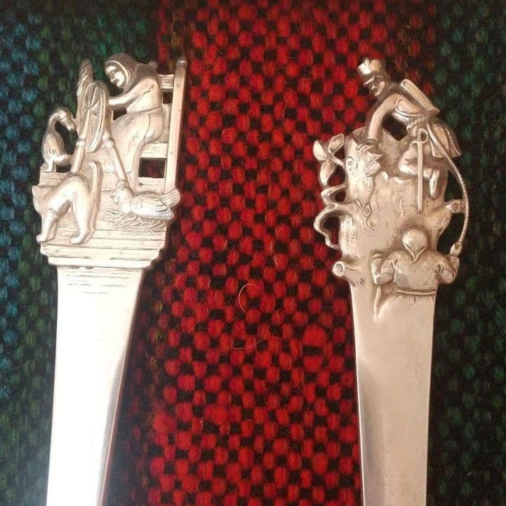 【ヴィンテージ】 銀のスプーン アンデルセン童話 シルバー 83% 1950年代