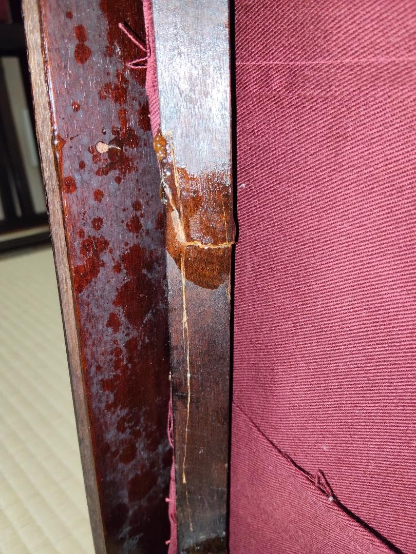 旧日本楽器（ヤマハ）製　昭和初期アンティーク　折り畳み机、椅子セット