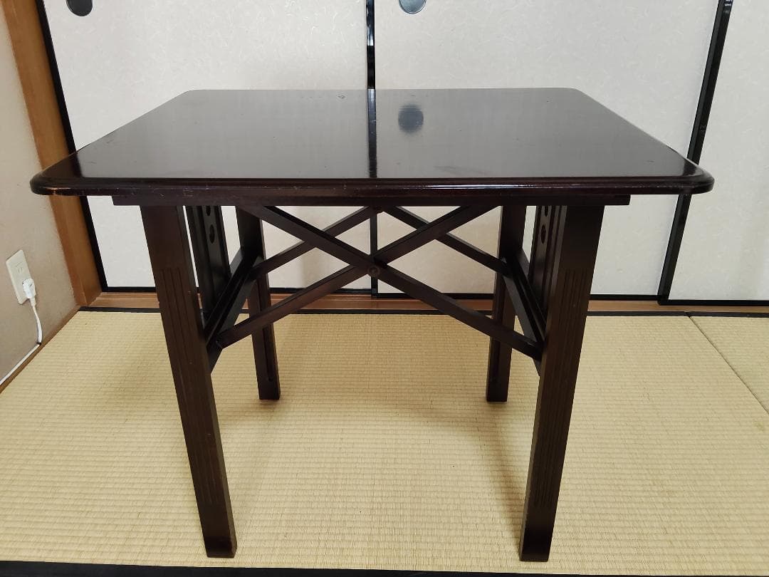 旧日本楽器（ヤマハ）製　昭和初期アンティーク　折り畳み机、椅子セット