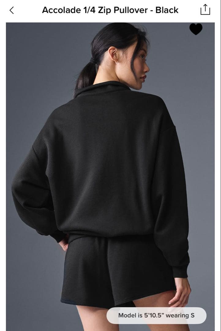 ALO 新品　XXS Accolade 1/4 Zip Pullover