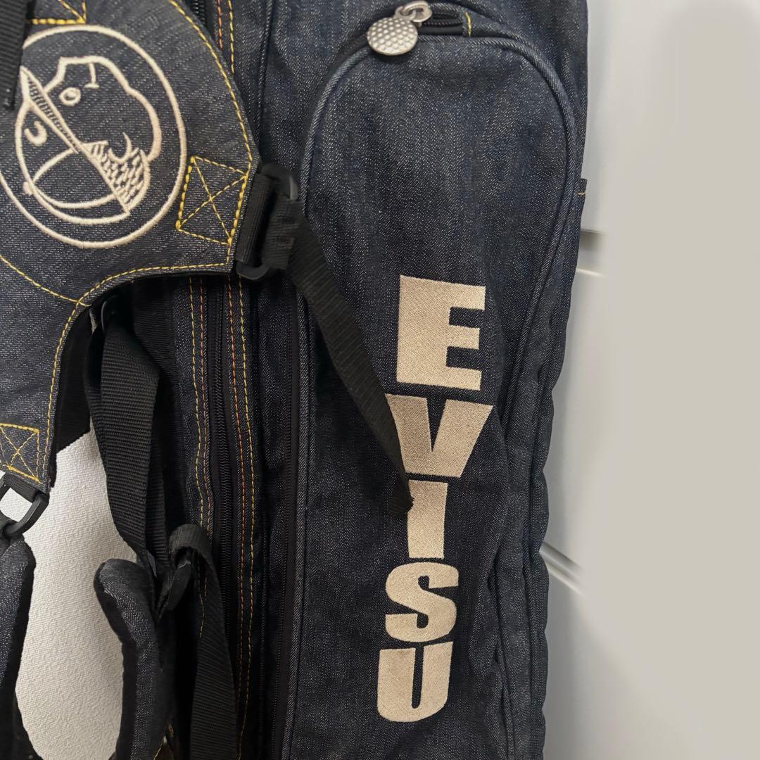 週末限定値下‼️美品レア希少★EVISUエヴィスゴルフデニムキャディーゴルフバッグ