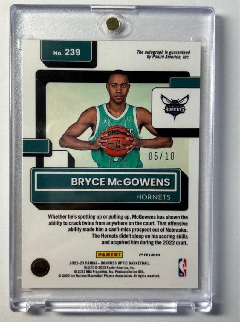 bryce mcgowens gold rc /10 カード直筆auto