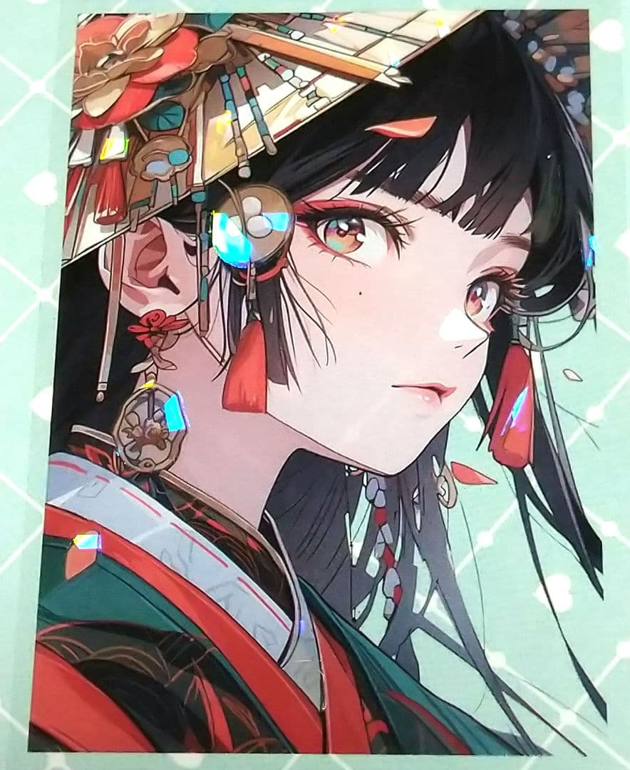 のこり１✩廃盤品✩J868＃明媚(贝壳光)紫袖烟切り売り海外人物女の子AIマステ