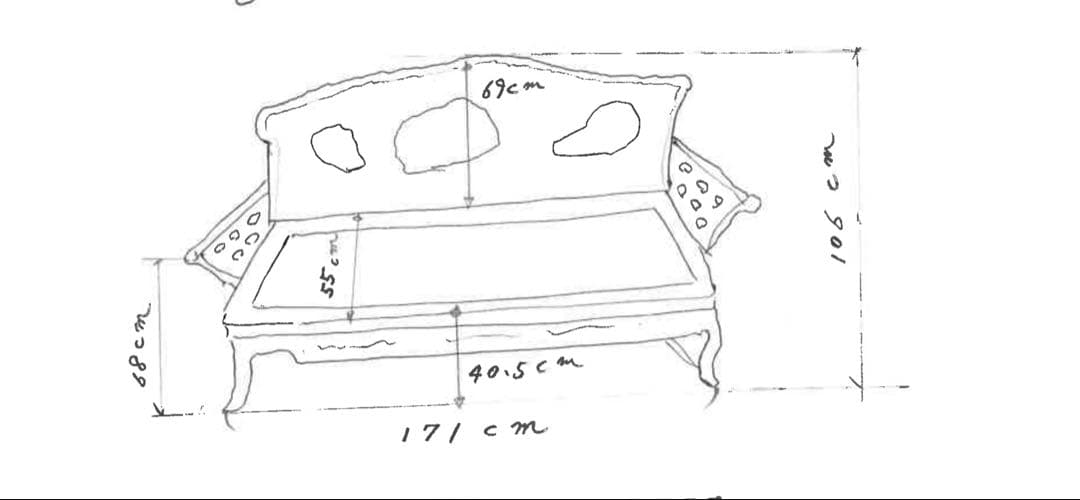 アンティーク家具 紅木家具 長椅子 3人がけ ベンチ 中国家具