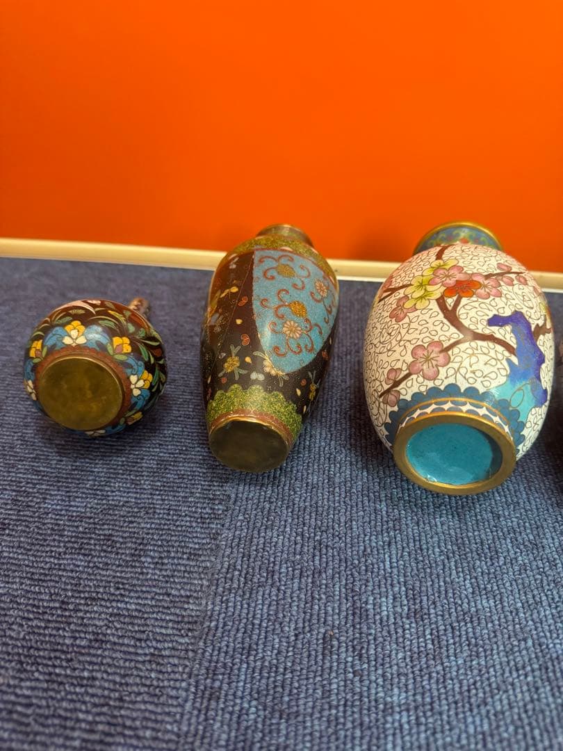 1851   七宝焼　景泰藍　花瓶5客