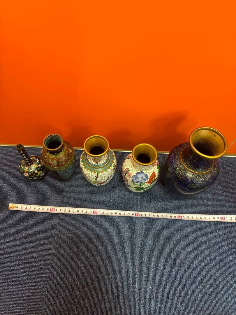 1851   七宝焼　景泰藍　花瓶5客