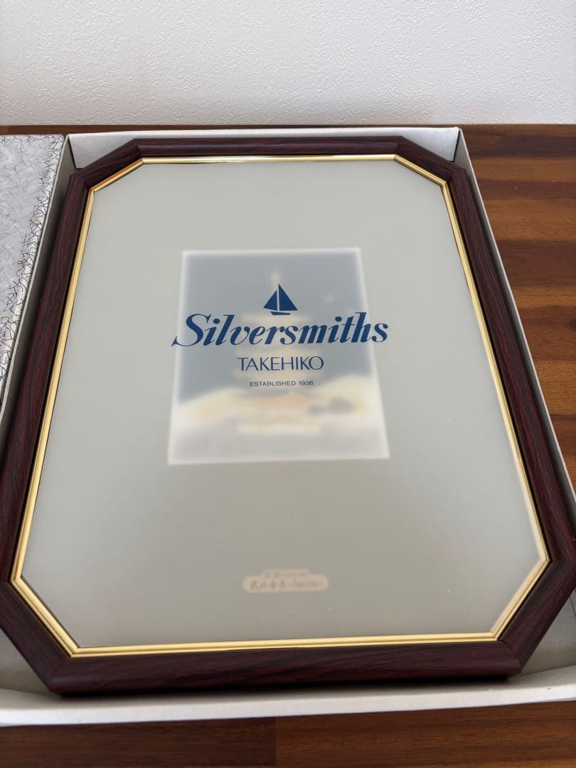 ☆極上品☆純銀 五重塔 TAKEHIKO 武比古作 RILVER999 木製額