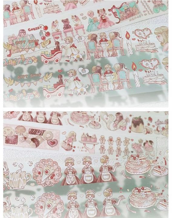 ×海外マスキングテープ 巻売り 4本セット 人物マスキングテープ