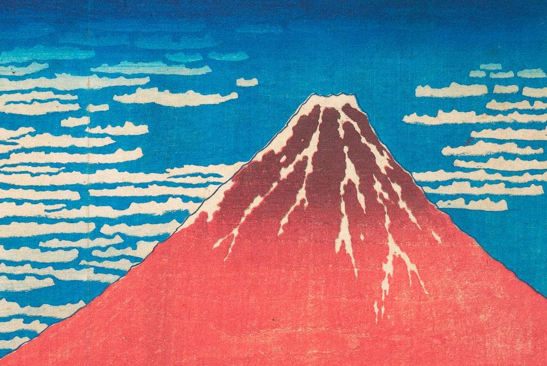 葛飾北斎 凱風快晴 赤富士 ジークレー 版画 和紙 複製画 額 額付き