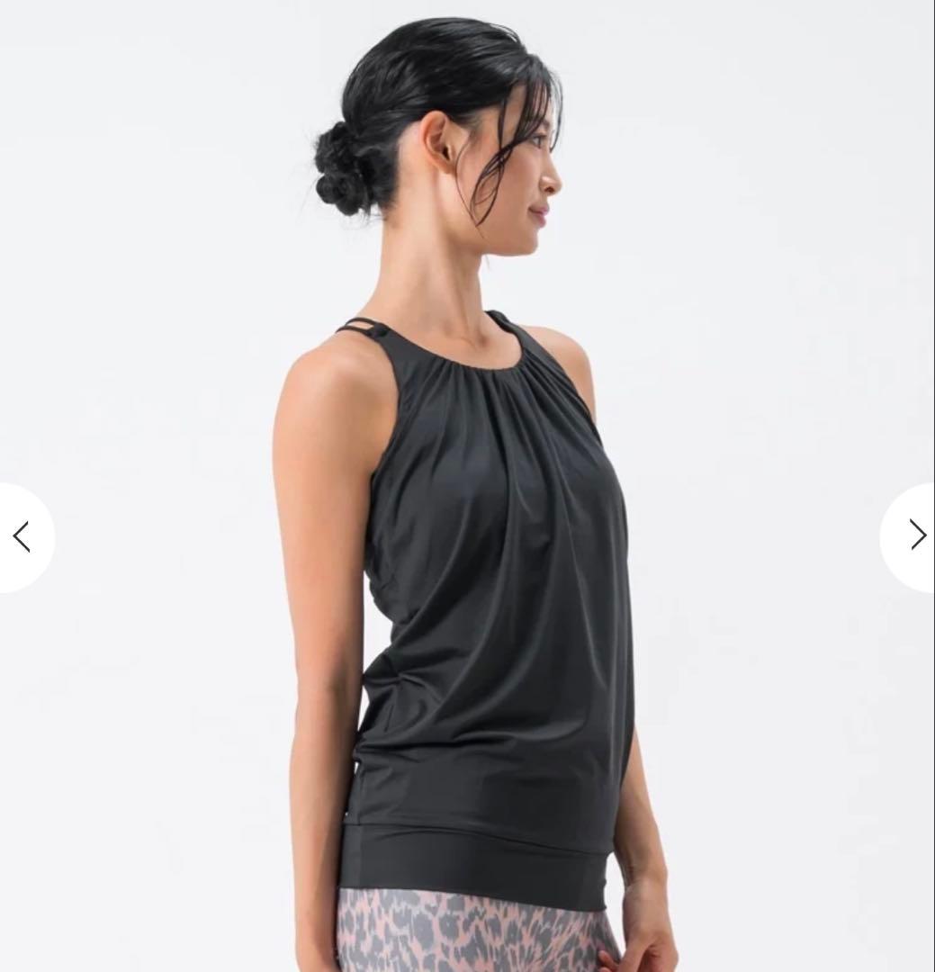 値下げ　SUKALA フロントギャザークロスキャミソールL