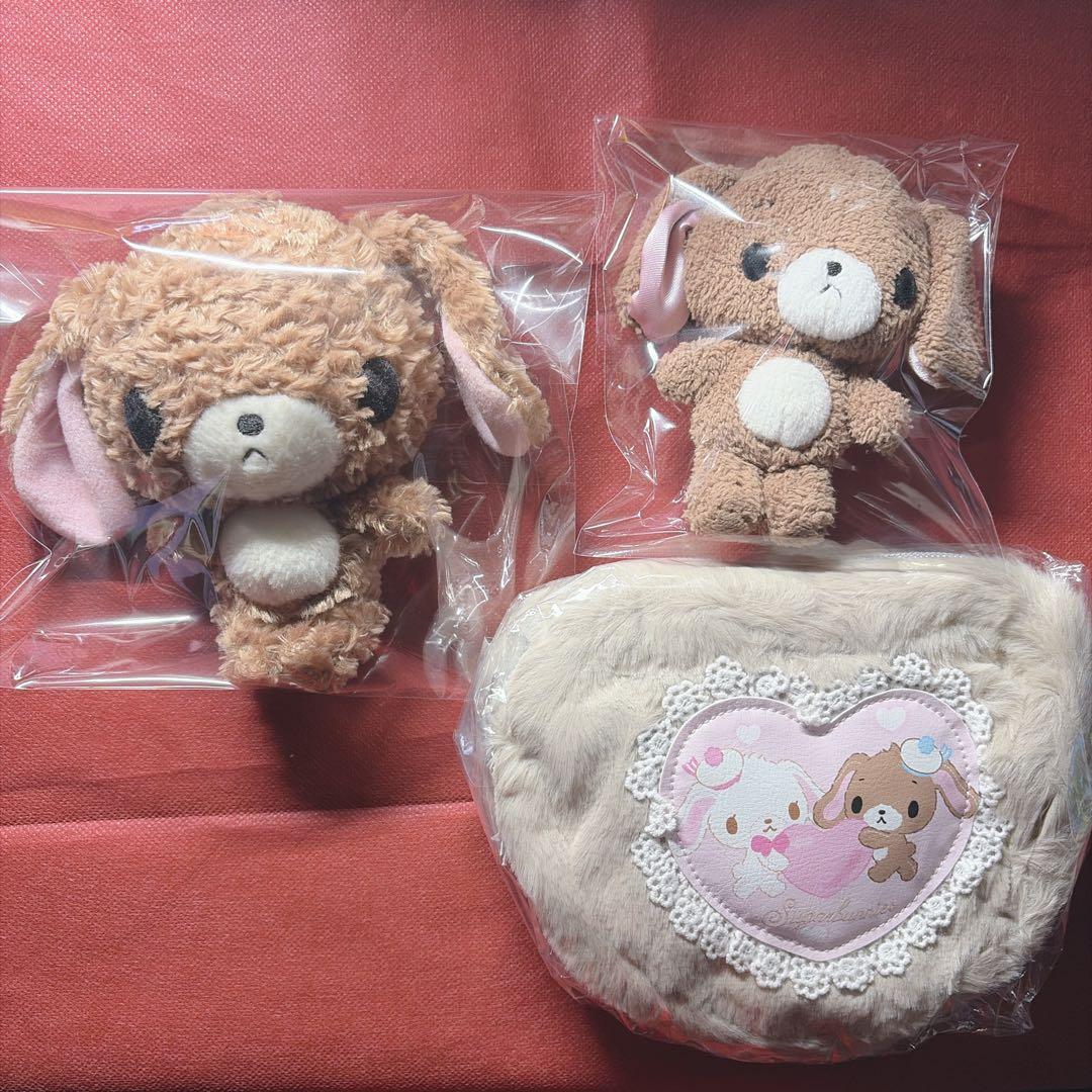 希少！　シュガーバニーズ　くろうさ　ぬいぐるみ　マスコット　3点