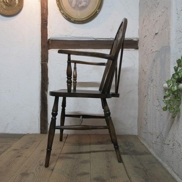 イギリス アンティーク 家具 アームチェア ウィンザーチェア 椅子 4727e