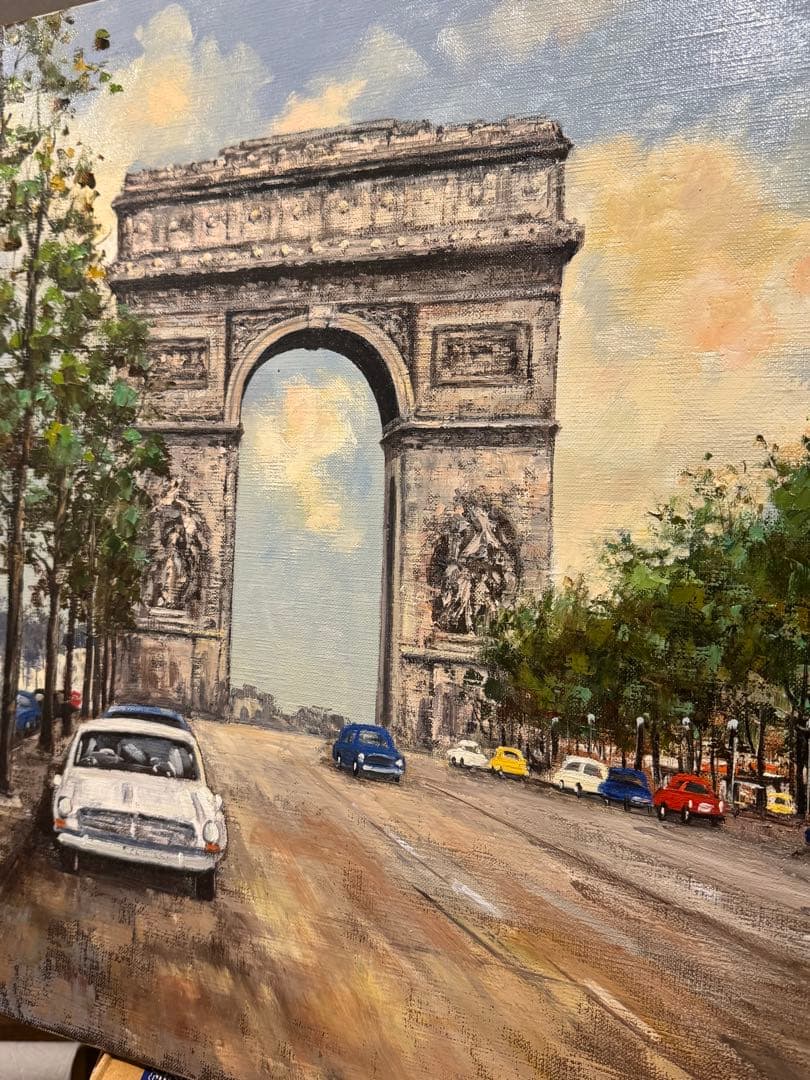 (25) 岩崎鉦吾　油彩　エトワール凱旋門 Arc de Triomphe