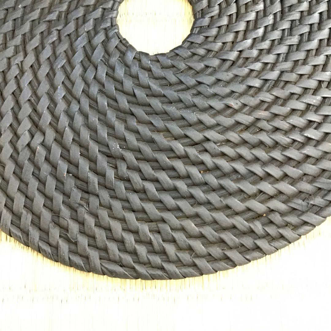 茶道具　釜敷　籐編み釜敷　船橋重郎作　桐共箱　紙箱　S236KS