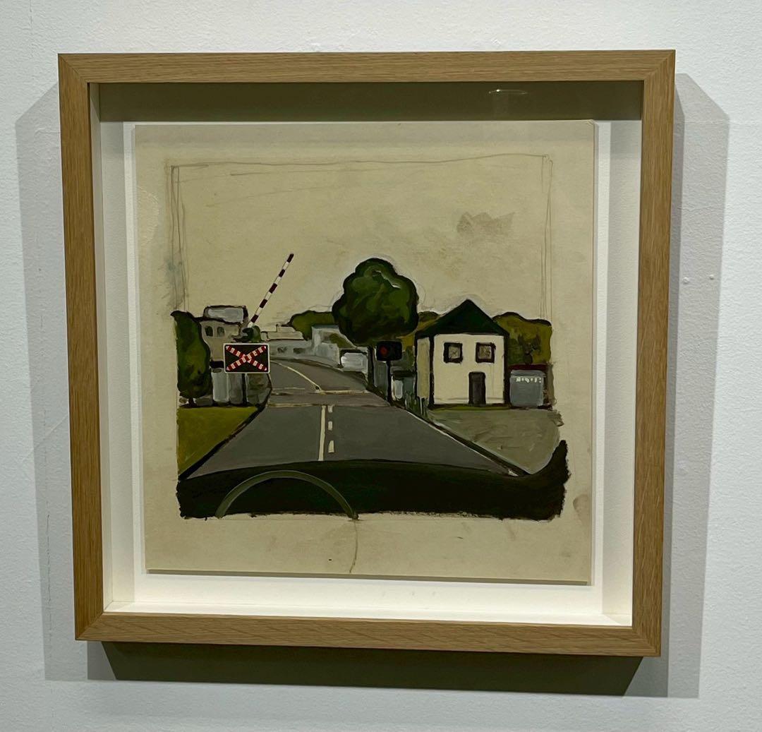 大月雄二郎「La route de France」油彩