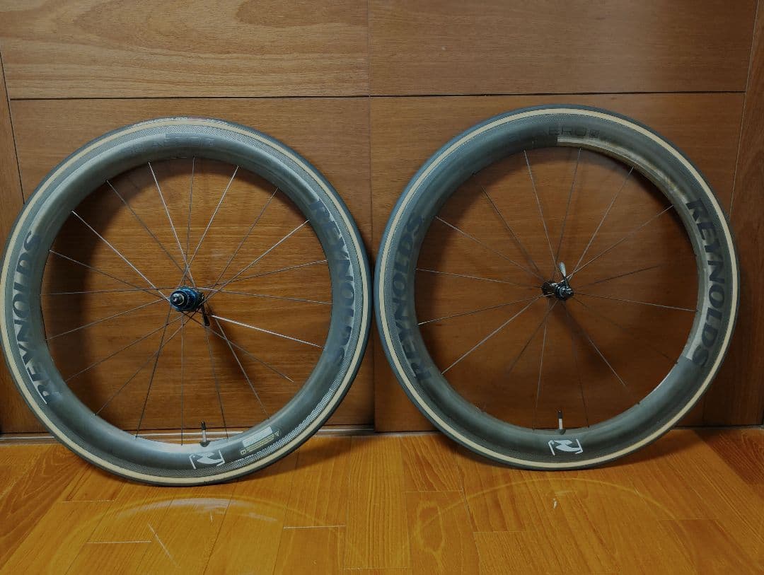 【麦茶】レイノルズ　58AERO　リムブレーキフルカーボンホイール