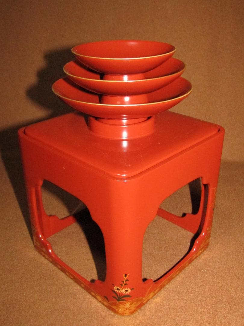 【山口県特産　大内塗　屠蘇器揃】お正月用品　美品