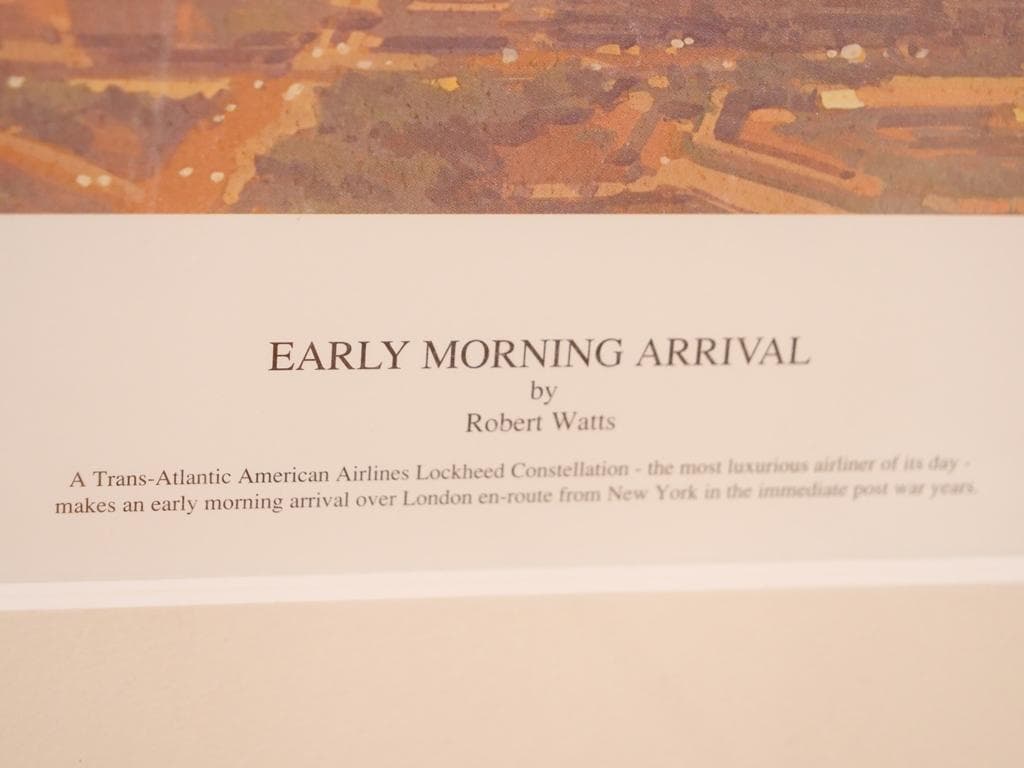 航空絵画EARLY MORNING ARRIVAL L-049コンステレーション