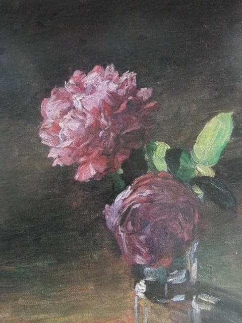 和田英作、【バラ】、希少な額装用画集より、新品額装付、状態良好