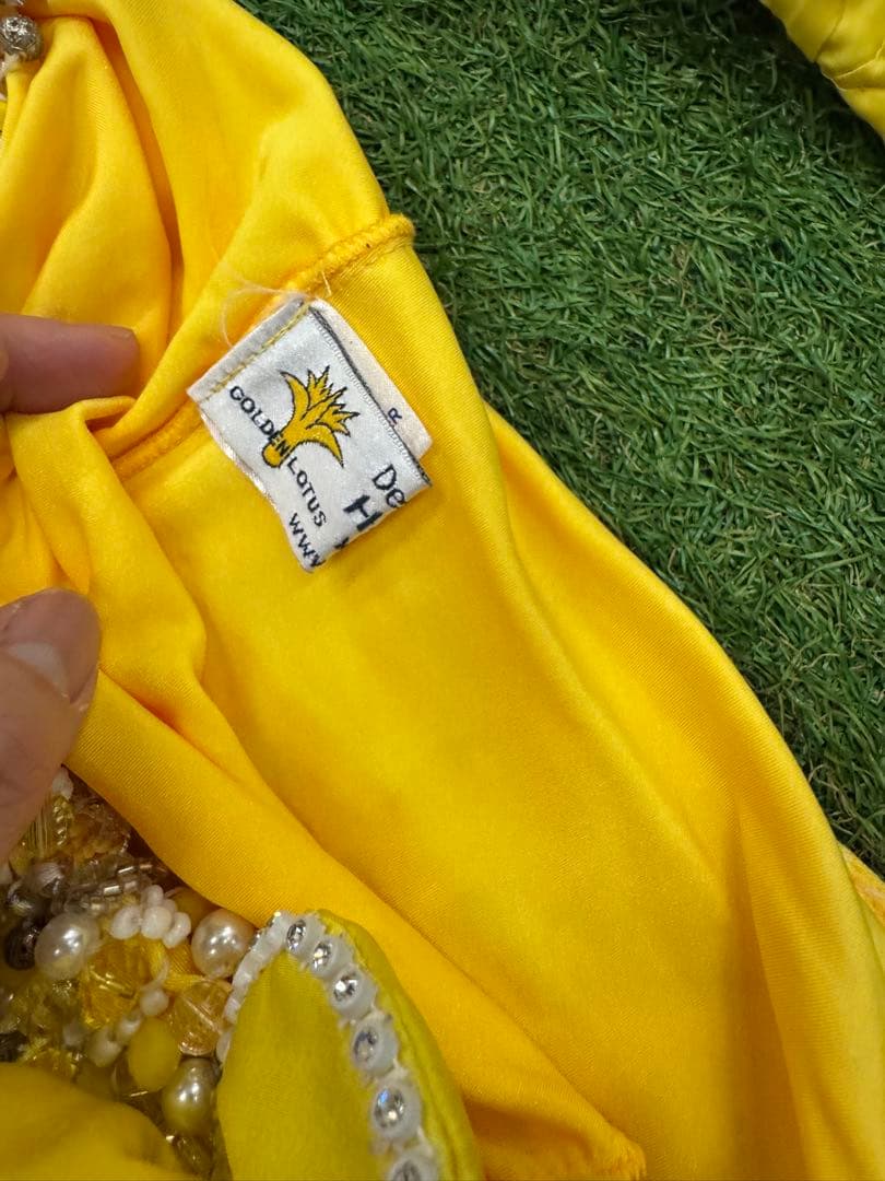 【Emanzaki】ベリーダンス　イマンザキ衣装　ブラ　スカート　イエロー