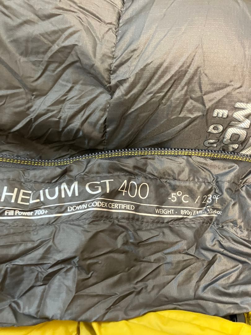 Helium GT 400 寝袋 -24°C対応　マウンテンイクイップメント