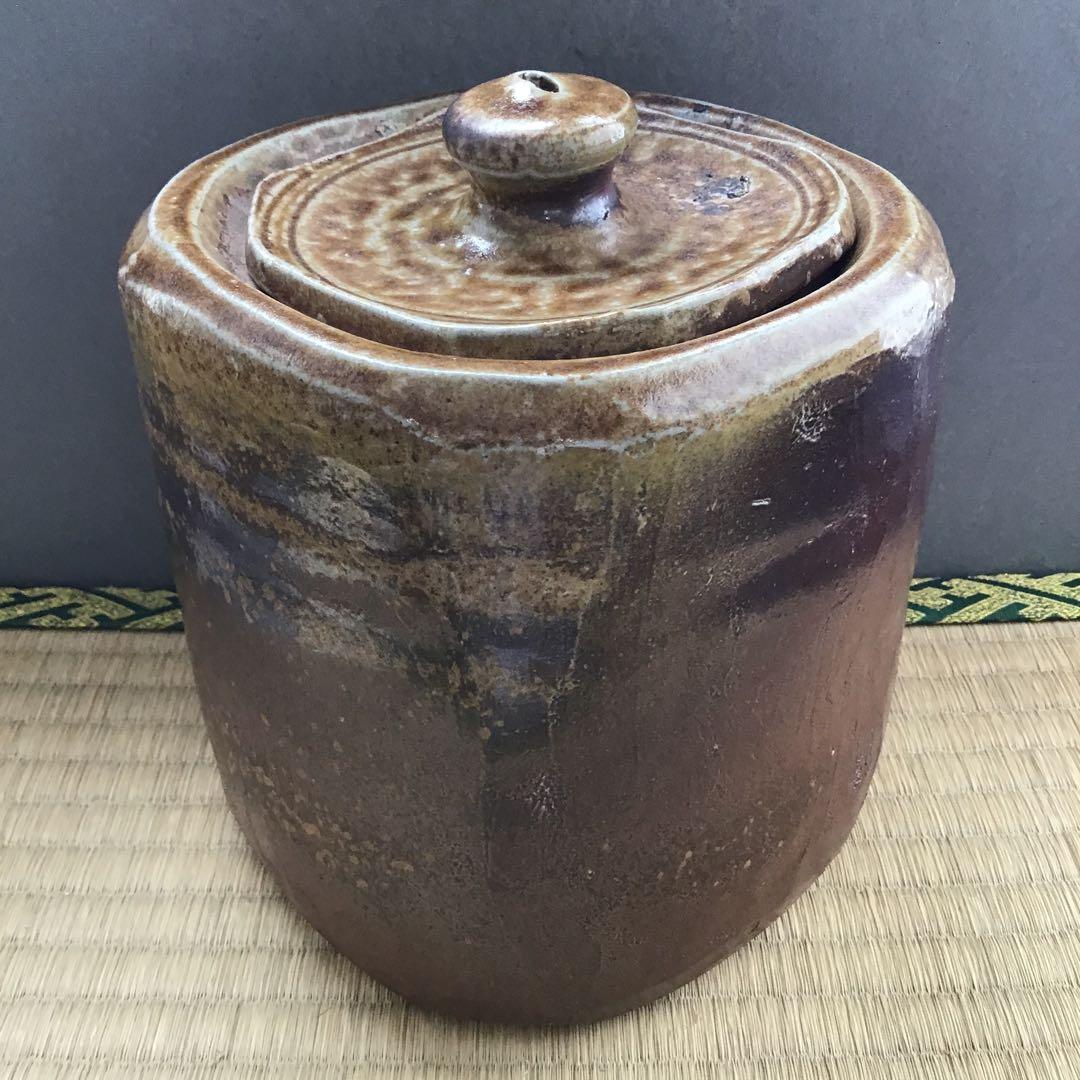茶道具　水指　備前焼水指　大平孝昭作　栞　共箱　S39MS