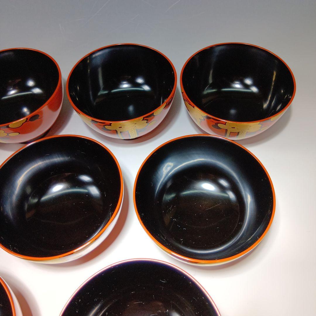 最終値下げ時代物　輪島塗　吸物椀10客　共箱