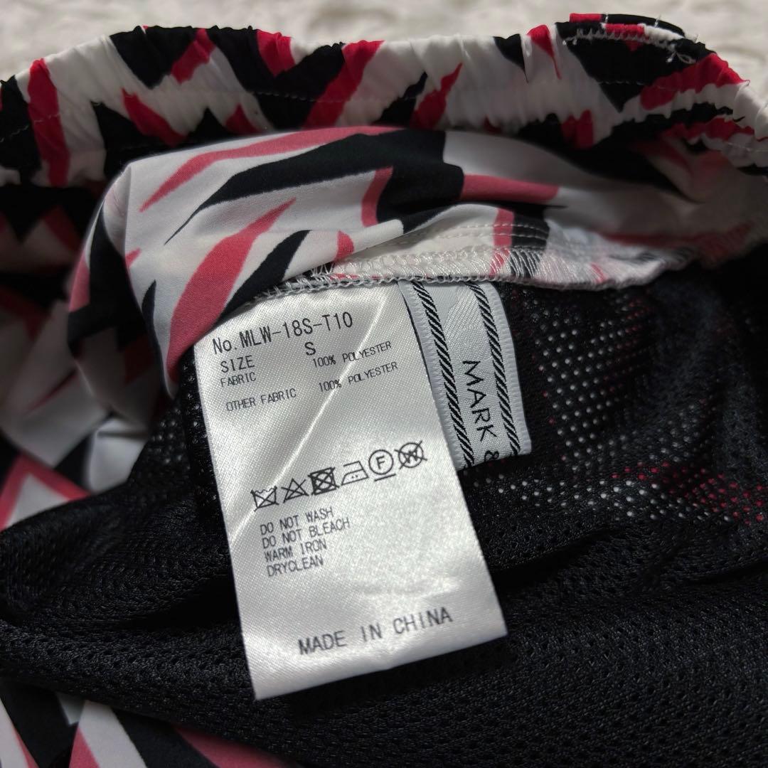 新作 マークアンドロナ セットアップ レインウェア 総柄 防水 ジップ