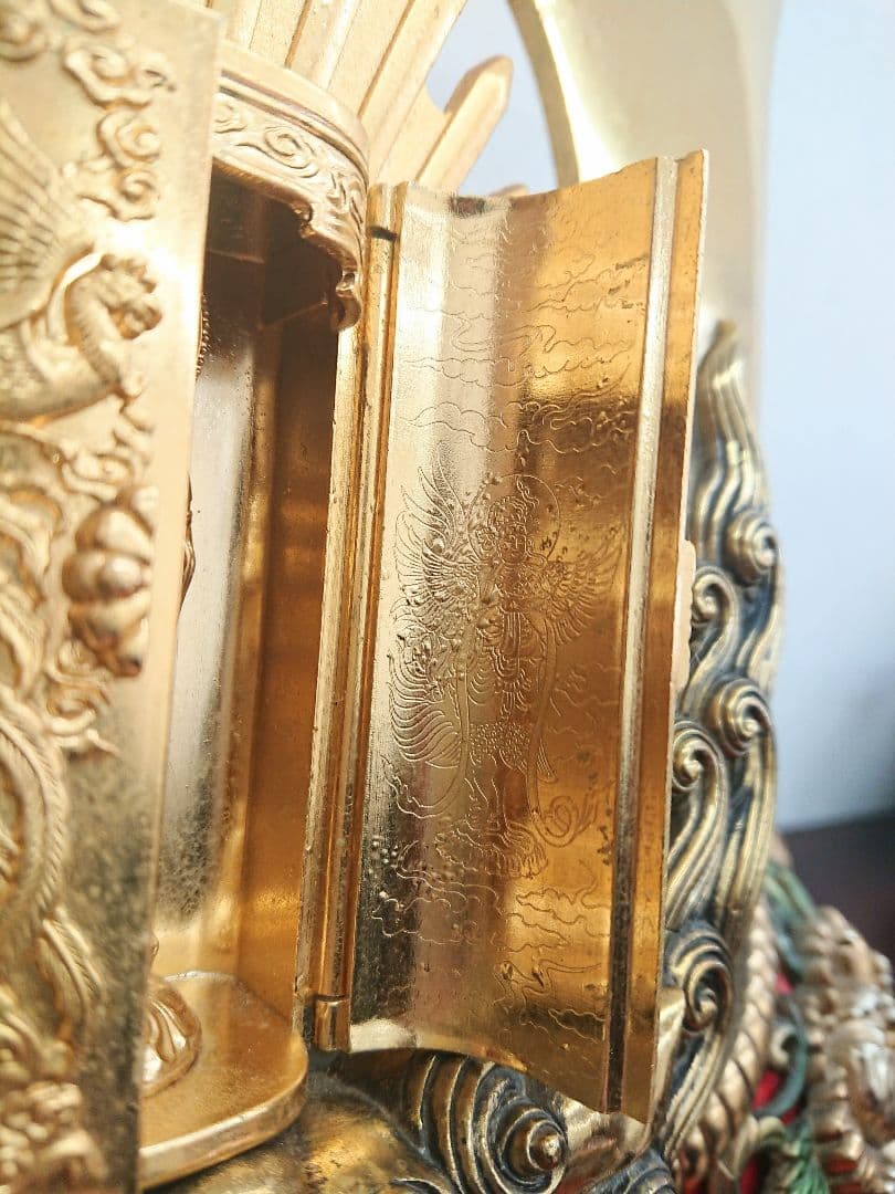 H1 牡丹獅子星兜 兜飾 観音様 Japanese Helmet Kabuto