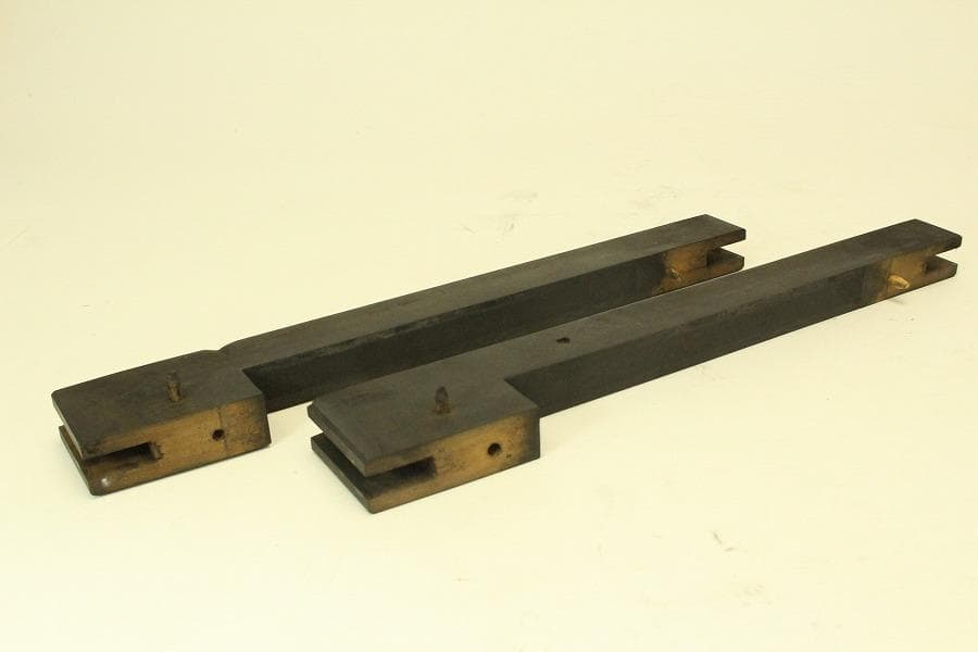 古い 木製 組み木 墨型 大 書道 文房四宝(ZE582)